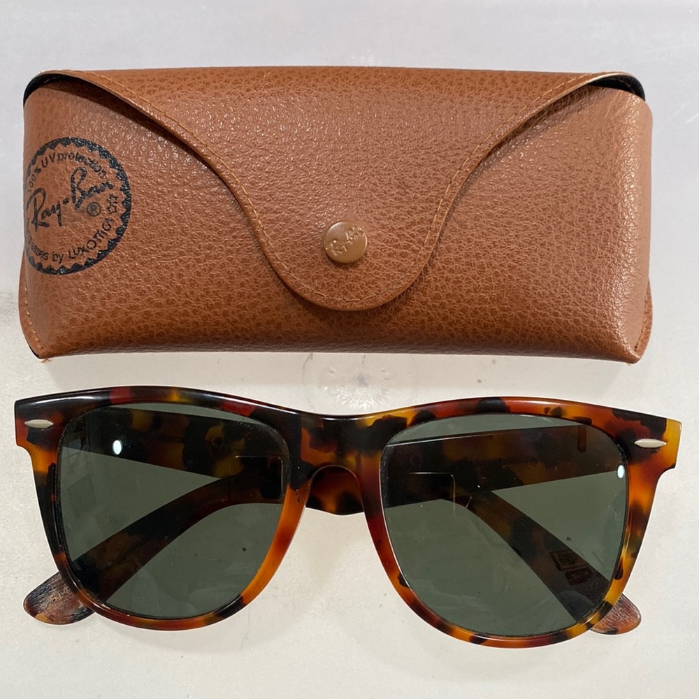 B & L Ray-Ban Wayfarer II sunglasses 😎 USA VINTAGE Unisex tortoise brown & case